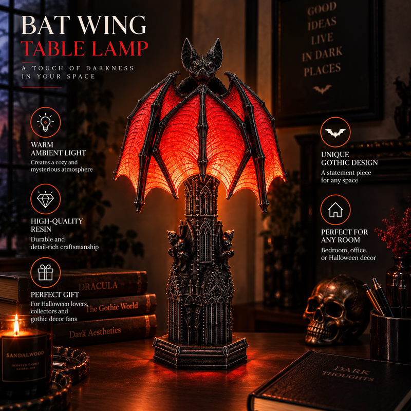 Bat Halloween Lamp By Kiddely