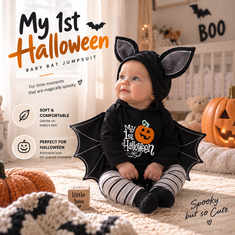 Baby Halloween Bat Costume By Kiddely