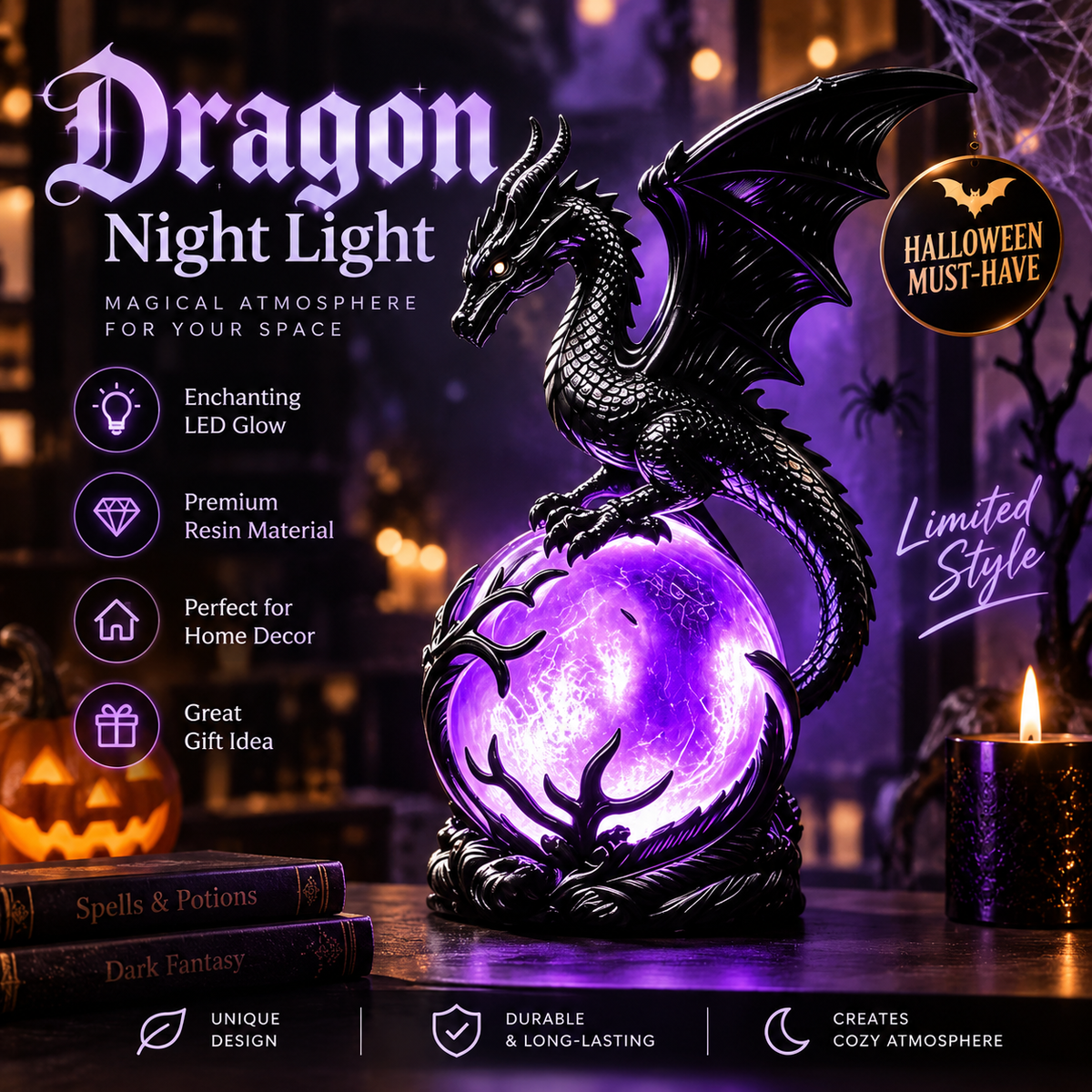 Dragon Night Lamp By Kiddely