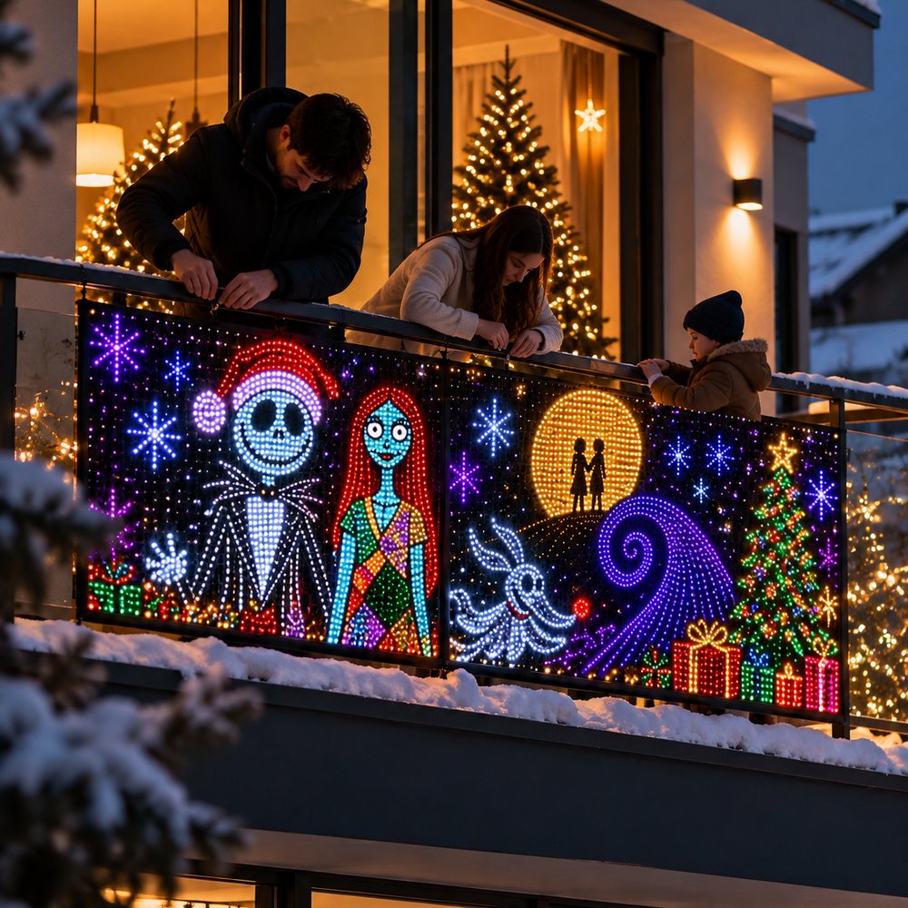Christmas Light Curtain